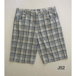 SOUTHPOLE Plaid Shorts Mens Sz 42 Bermuda Baggy Hip Hop Streetwear Blue‎ White